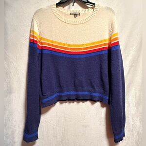 Honey Punch Colorful Striped Women's Sweater